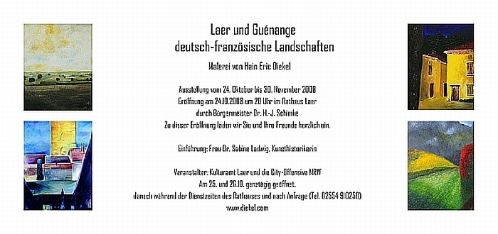 Einladung zur Austellung Laer und Guénange deutsch-französische Landschaften
