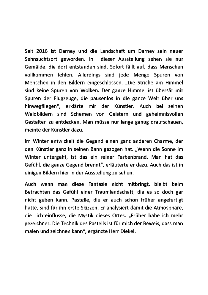 Einführung in die Ausstellung "Darney - la Vôge" in Steinfurt von Elvira Meisel-Kemper